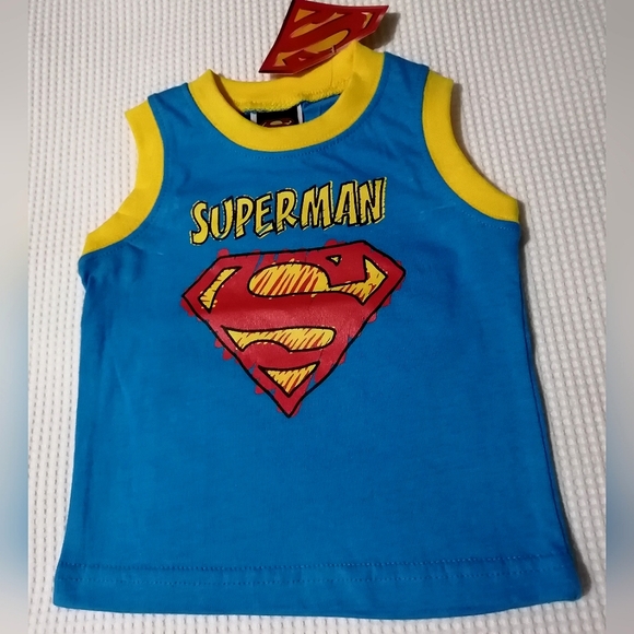 🔥SALE🔥Superman DC Comics Baby Boy's 2Pc Tank Top & Shorts Set NWT Sz 0-3M,3-6M - Picture 2 of 8